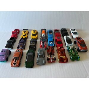 Hot Wheels Diecast Car Lot of 23 Lamborghini Acura Ford F150 Racing Trucks Multi